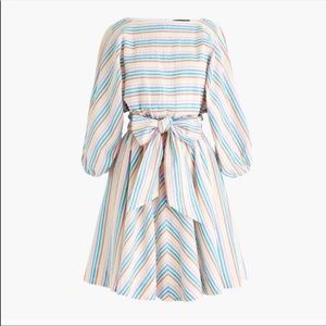 J. Crew Seersucker Rainbow Sherbert Striped Dress